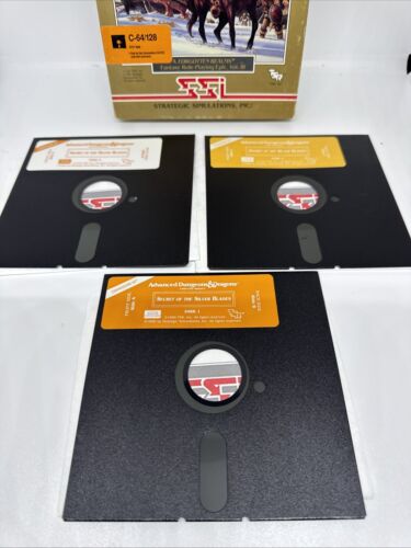 Vintage Advanced Dungeons & Dragons SEGRETO DELLE LAME D'ARGENTO - C64/128 - Foto 4 di 19
