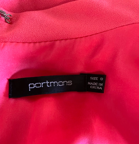 PORTMANS Red/Orange Dress Cowl Neck Size 8 Function Formal Wedding - Bild 6 von 6