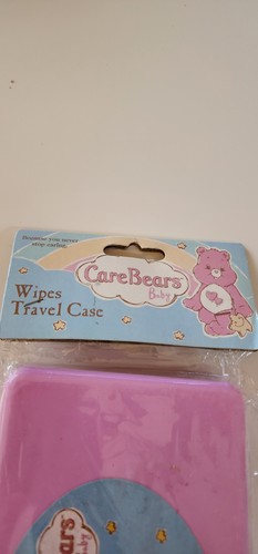 *RAR* Mängel Neu 2009 Care Bears Kunststoff Pastell Rosa Baby Feuchttücher Reiseetui - Bild 4 von 4