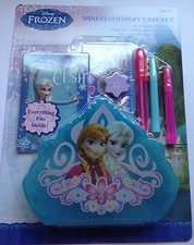Disney Frozen Anna  Elsa Eraser, Memo Pad, Markers, Pen, Stickers  Case Set