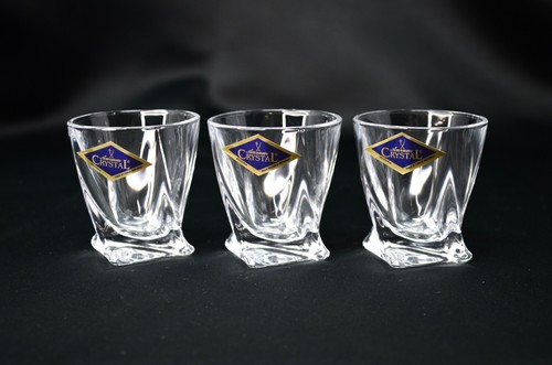 Vodka set of 6 Liqueur Whiskey Cognac 2oz / 55ml Shot Glasses Bohemian Crystal - Picture 2 of 10