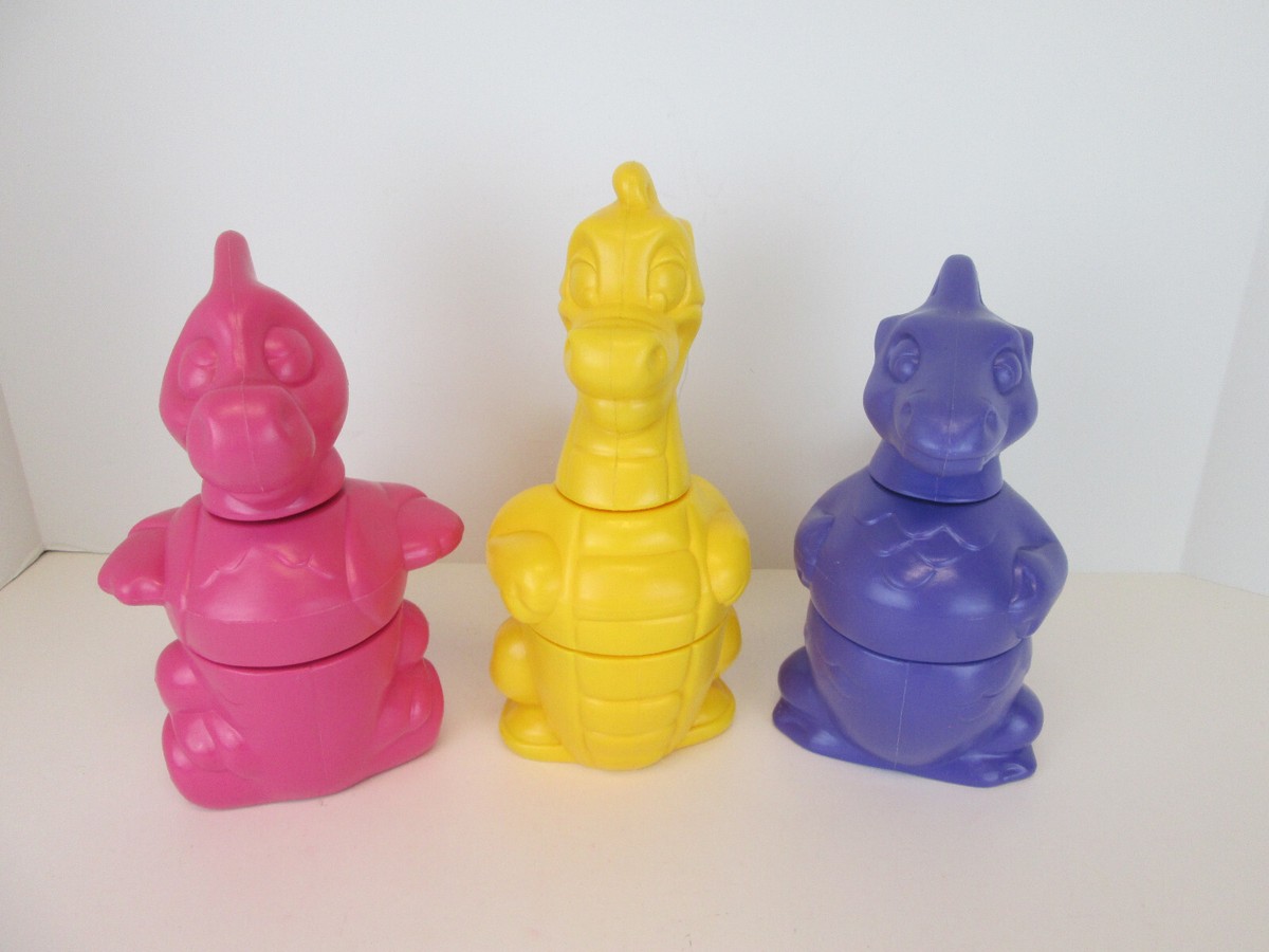 Vintage 1992 Tupperware Tuppertoys Dragon Stacking Mix Match Toy