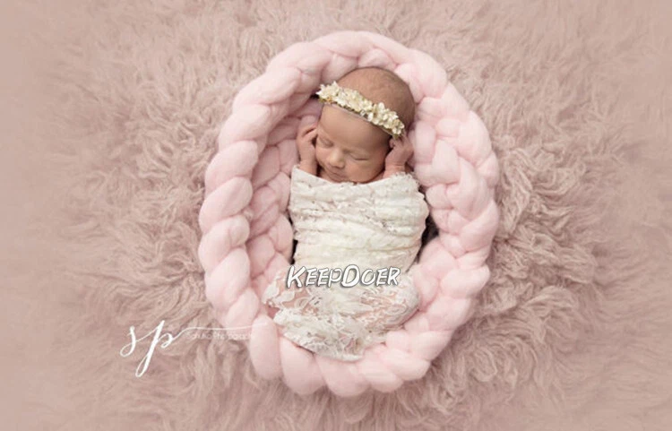Реквизит для фотографии новорожденных детей плетеная оплетка одеяло коврик для фотостудии съемки - Изображение 2 из 4