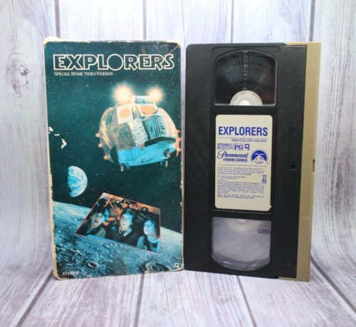 RARE Explorers VHS Tape 1985 Ethan Hawke, River Phoenix SCI-FI Fantasy Space