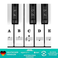 Klavier Aufkleber Tastatur Sticker Piano 88 T...