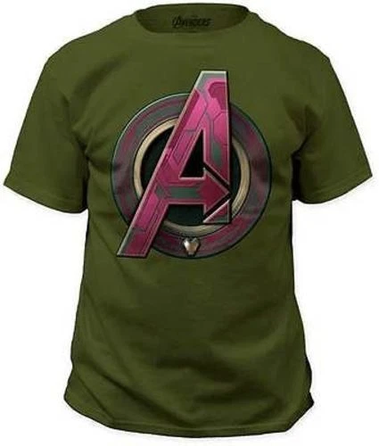 Футболка Avengers Age Of Ultron Vision Assemble зеленая Marvel Comics S-2Xl - Изображение 2 из 3