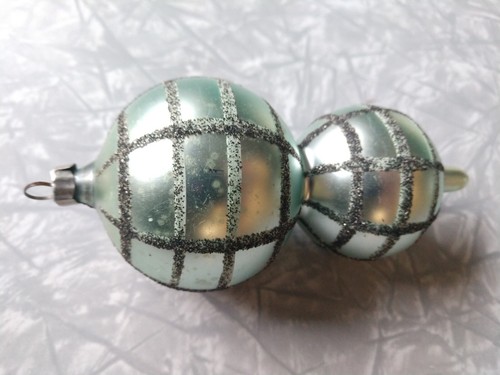 Vintage ShinyBrite Mercury Glass Ornaments Germany Pearlescent Glitter Lannisa 3 - Picture 9 of 17