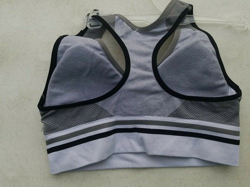 NWT Maidenform Girl Seamfree Gray Padded Cup Performance Sports Bra Size S - Picture 3 of 3