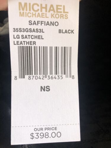 (ON SALE) New Michael Kors Black Leather Satchel RETAIL $400 - Picture 7 of 9