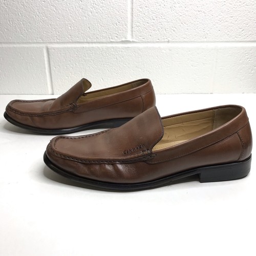 Calvin Klein Men's Neil Loafers Brown Slip On Shoes F2820/K06 Size 8.5M - Picture 6 of 11