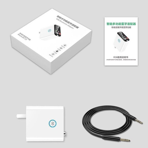 K16 Adattatore Bluetooth BT5.0 Ricevitore Trasmettitore 3.5MM ad Audio Wireless - Foto 3 di 5