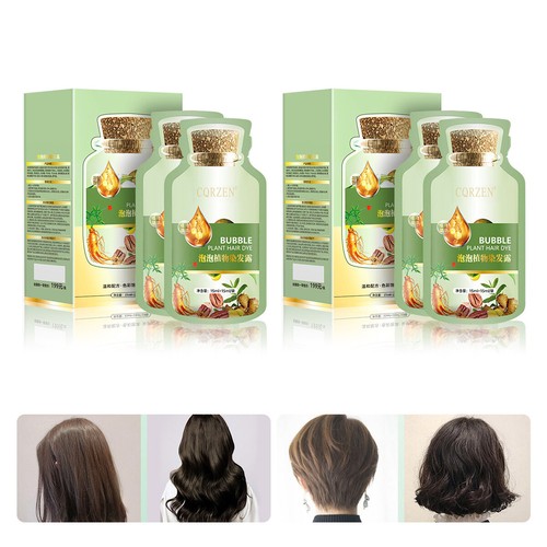 Natural Plant Hair Dye" New_Botanical Bubble Hair Dye 30ml x10 packs Shampoo USA - Picture 3 of 10