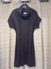 Womens Brown Calvin Klein Sweater Dress Sz Med RN 54163