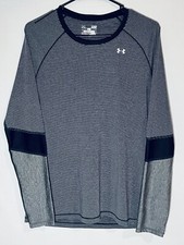 Under Armour HeatGear Long Sleeve Running Top Women Small Black Stripe Excellent