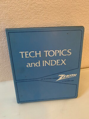 Zenith Tech Topics Radio TV Stereo Video Hi-Tech Book Manual 1968-1972 ...