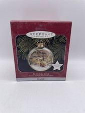 Hallmark Ornament St Nicholas Circle Thomas Kinkade Painter of Light Magic 1998