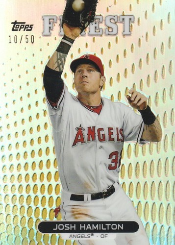 2013 Topps Finest Gold Refractor /50 Josh Hamilton #87
