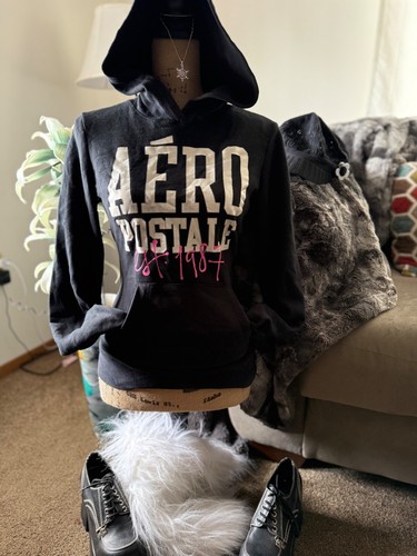 Aeropostale Hoodie, Y2K, Blue 1987 Aero Logo, Sz Small - Picture 2 of 23