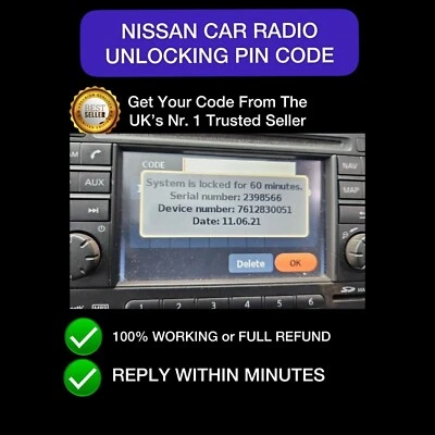 BOSCH ✅ 24/7 | NISSAN RADIO PIN CODE Qashqai - Juke- Micra - Note - Navara in 10 MIN.