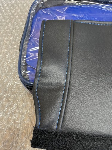 ASM AUTOBACS RECARO SEAT SIDE PROTECTOR BLACK BLUE STITCHING RARE NEW - Bild 3 von 8