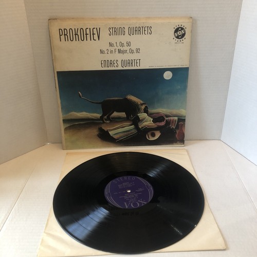 ENDRES QUARTET prokofiev string quartet no 1 & 2 LP PL 11.100 Vox 1959 RVG NM - Picture 2 of 3