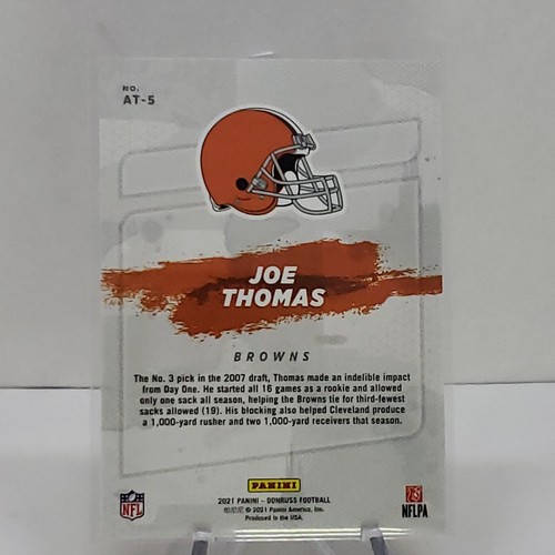 2021 Donruss JOE THOMAS All-Time Gridiron Kings /100 Cleveland Browns HOF - Picture 3 of 3