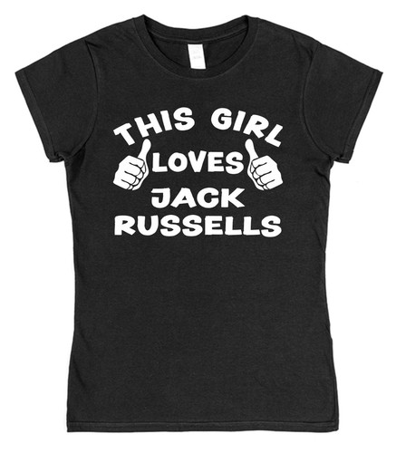 This Guy OR Girl Loves Jack Russells T-Shirt for Adults & Kids Dog Owner Gift - Picture 2 of 9