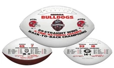 GEORGIA BULLDOGS NCAA LICENSED BACK-TO-BACK NATIONAL CHAMPIONS SOUVENIR FOOTBALL