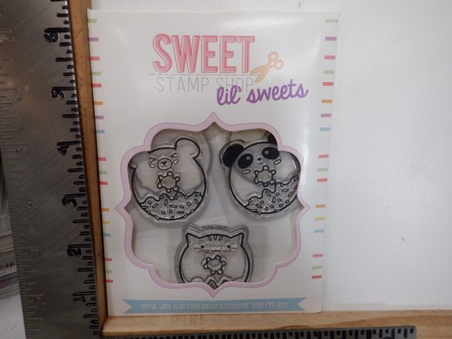 SWEET STAMP SHOP LIL' SWEETS ANIMAL DONUT STAMPS & DIES NEW A32581