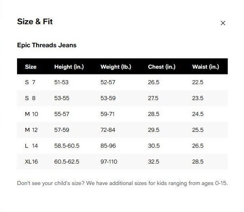 EPIC THREADS Big Girls Ankle Straight Denim Jeans Sequin Stars NWT $44 - Picture 9 of 9