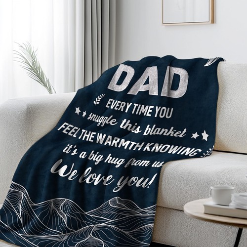 Dad Blanket 50"X60" Birthday Gift from Daughter Son Father Present Cozy - Picture 6 of 7