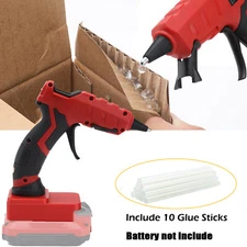 Hot Melt Glue Gun w/10 Clear Glue Sticks DIY For Craftsman 20V Li-ion Battery