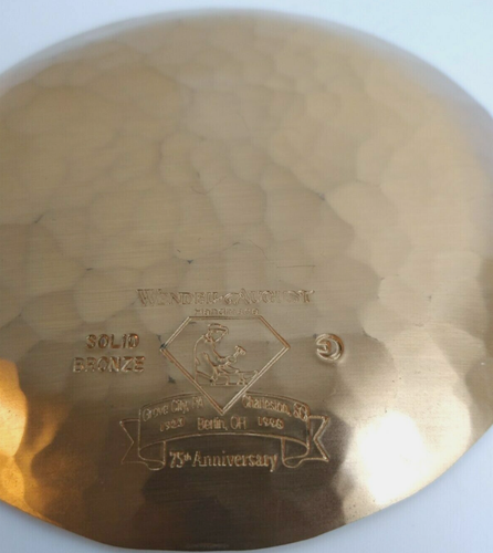 WENDELL AUGUST Forjado a Mano Bronce Sólido Amish Coming Home Vintage Placa de 4.5" - Imagen 5 de 6