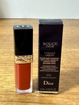Dior Rouge Dior Forever Matte Liquid Lipstick #840 Forever Radiant 0.20 oz NIB