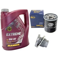 MotoröL ÖLfilter SM832 5W40 5 Liter + ÖLablassschraube FüR Dacia Renault Clio