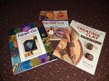 Lot of 3 Assorted Polymer Clay Art Craft Books Projects Jewelry Art Pottery