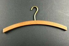 Vintage Wooden Metal Mini Miniature Doll Clothes Hanger 3.75" wide