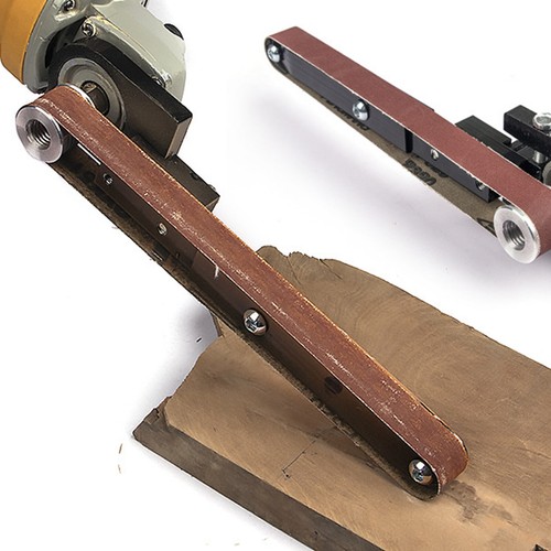 Angle Grinder Conversion Belt Sander Adapter Head w/ Sanding Belts Woodworking - Picture 7 of 8