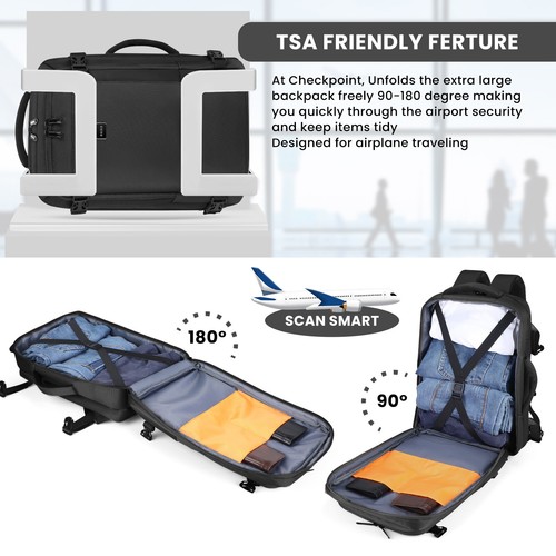 45x30x20 Ryanair Cabin Flight Bag Carry On Backpack Travel Luggage Shoulder Bag - Picture 3 of 44