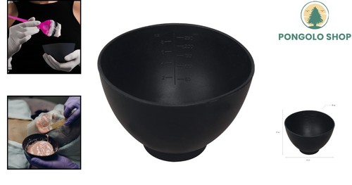 Silicone Mixing Bowl Black 8 oz Flexible Odorless for Facial Massage Body - Picture 2 of 9