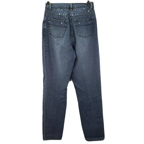 Jeans vintage Newport News Bling borchie gamba affusolata taglia 6 mamma vita alta anni 80 - Foto 9 di 9