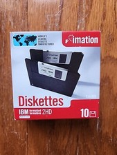 3M High Density 3.5" Diskettes 10 Pack IBM Formatted DS HD Floppy Disks - SEALED