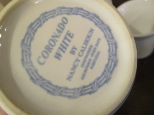 Coronado White Nancy Calhoun MUG Set of 2 Portugal Ceramic SEE NOTE - Picture 3 of 11