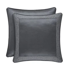 New J. Queen Rigoletto Euro Pillow Sham 25 inches Gray