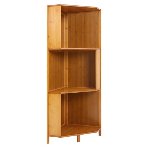 Rotating Bookshelf A-Shape Corner Bookcase Storage Freestanding Display Rack - Bild 31 von 56
