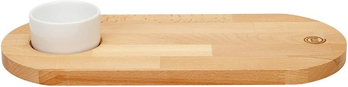 MasterChef Servieren und Teilen Buche Holz Servierbrett mit Porzellan Tauchschüssel - Bild 2 von 7