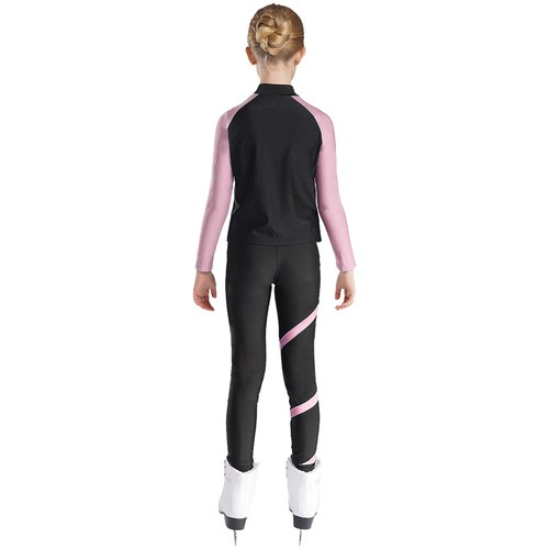 Kids Girls Outerwear Zipper Jacket Gymnastics Sweatshirt Top Activewear Sports - Picture 27 of 58