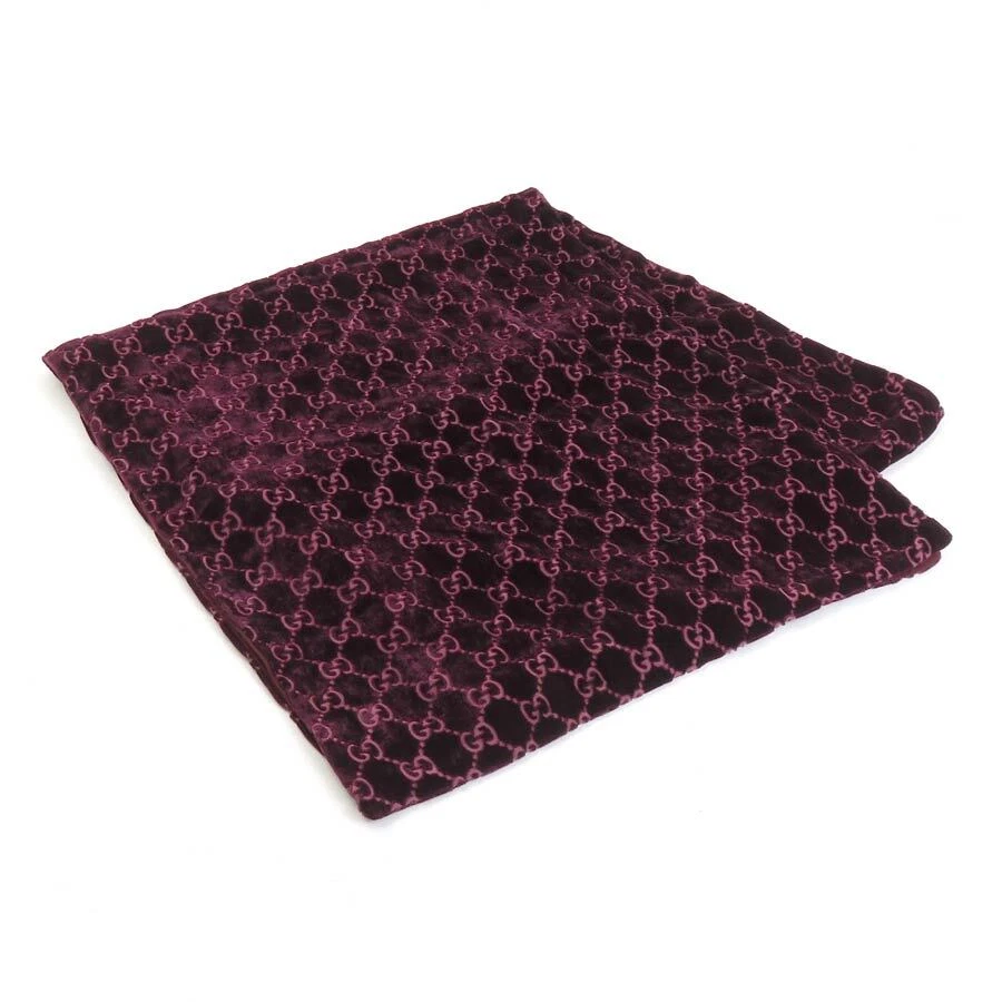 Authentique foulard silencieux GUCCI GG violet soie/rayonne   w0993a