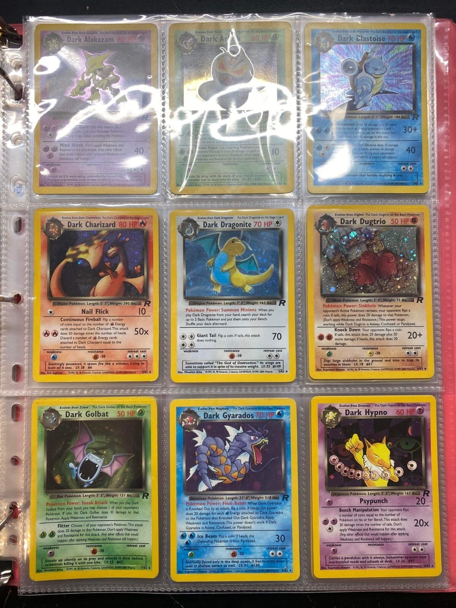 2000 Pokemon Team Rocket Full Set 1 to 82 Lightly Played
