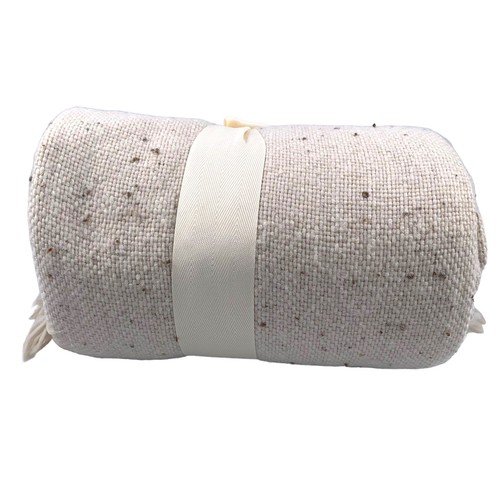 Threshold woven stripped border nep textured softhrow blanket with fringes 50x60 - Picture 5 of 8